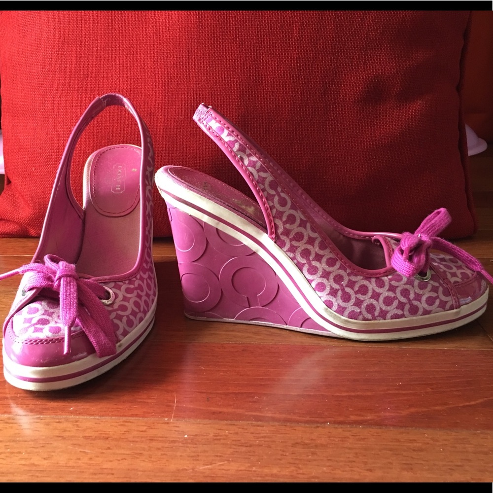 Coach Wedges with shoelaces
